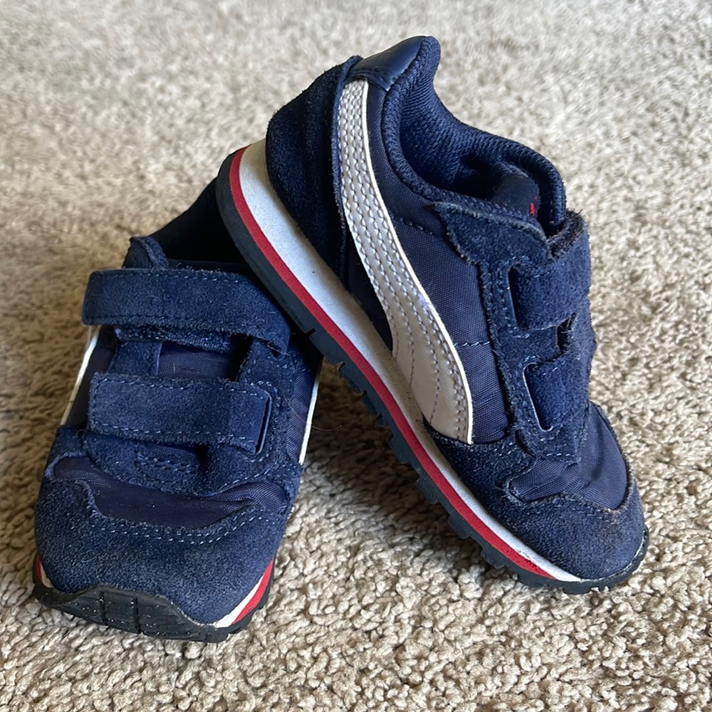 Puma Toddler Shoes Navy Blue Running Sneaker Size 7C boys